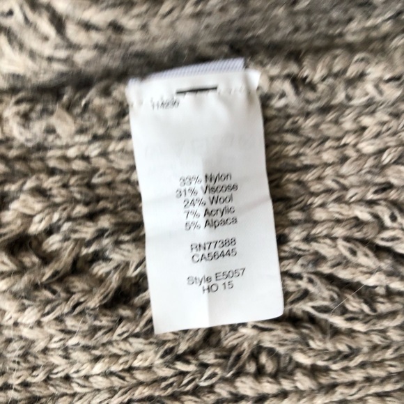 Madewell Wool Alpaca Blend Cable Knit Textured Open Front Cardigan Size S - Picture 8 of 12